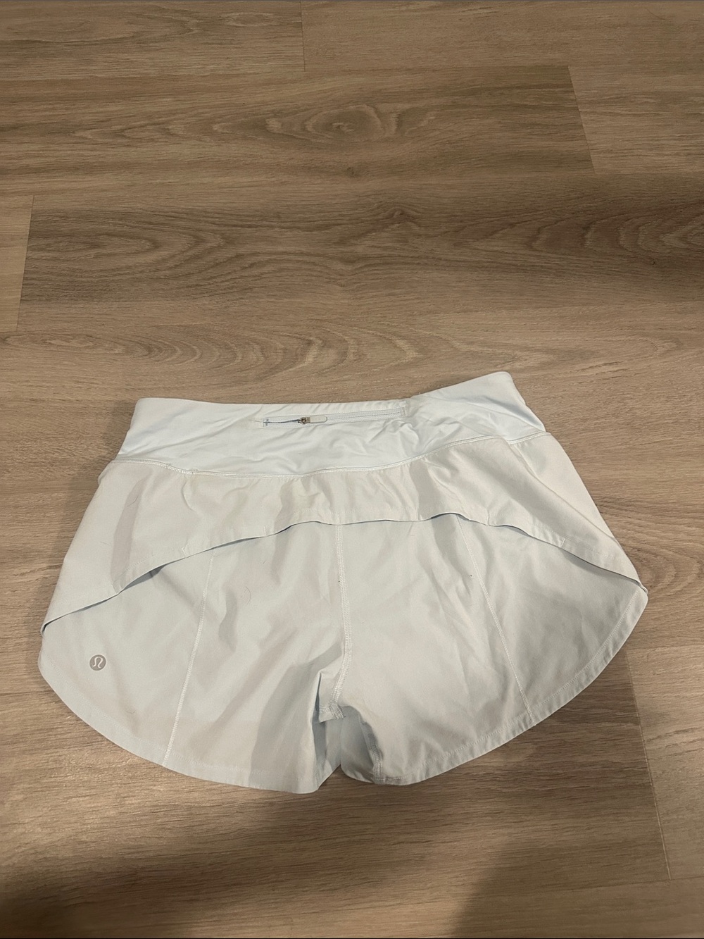 lululemon athletica light blue women's athletic shorts